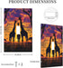 HTSAHKV Sunset 3 5 Inch Giraffe Wall Plate Light Switch Cover Single Gang Outlet Faceplate Print Plate Cover X