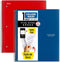 Five Star Spiral Notebooks, 2 Pack, 1 Subject, 100 Sheets, College Ruled Paper, 11" x 8-1/2", Pacific Blue, Fire Red