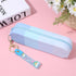 YYaaloa Colorful Silicone Pencil Case, Waterproof Aesthetic Pencil Pouch Small Bag for Women, Makeup Pouch (Blue)