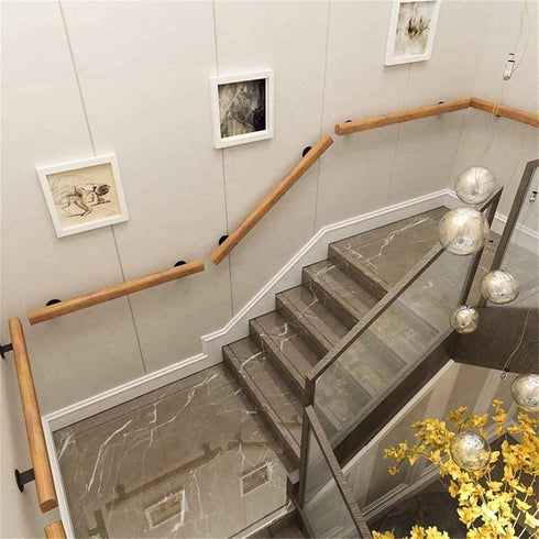 Generic (1ft-20ft) 1ft/30cm) Non-Slip Handrails - Stair Handrails, Complete Kit, Corridor Support Rod, Wood Stair