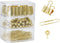 Gold Binder Paper Clips Set, 182pcs Large Paper Clips, Binder Clips, Office Supplies for Women