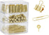 Gold Binder Paper Clips Set, 182pcs Large Paper Clips, Binder Clips, Office Supplies for Women