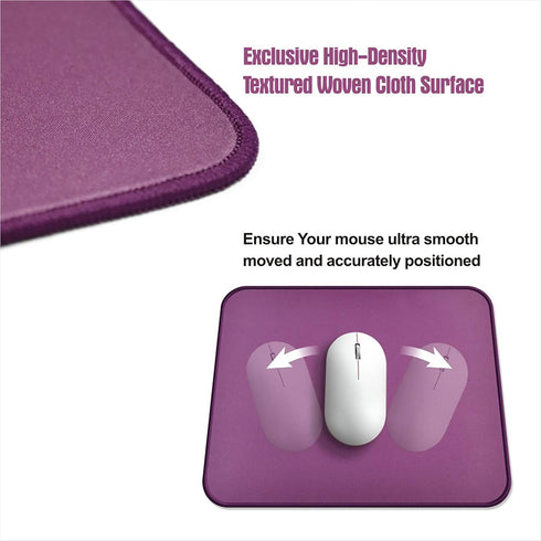 Durable Stitched Edge Mouse Pad, Small Laptop Mat with Non-Slip Rubber Base, Washable Premium-Textured