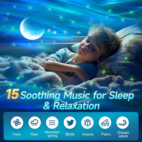Staryou Projector,180 15 Galaxy Projector Northern Lights Lighting Modes Galaxy Light Projector, White Noise&Bluetooth