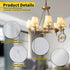 Zapanopan Set 6 Shades,3.5" 5.1" 5.5",Small of Clip-on Mini Chandelier Lamp x x Barrel,Handmade,Traditional