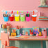 Fullhawl 6 Pcs Pencil Holder Crayon Organizer for Classroom Metal Iron Wall Crayon Organizer Hanging Art Storage