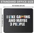 Men I Like Gaming and Maybe 3 People Mouse Pad Funny Video Gamer Gift Cool Gaming Mouse Mat 9.5 inch - Gift for Teen Boys Game Mousepad by Gamer Heartbeat