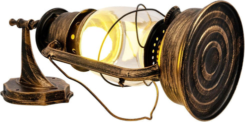 trggvvrt E27 Bulb Wall-Mounted Light Fixture, Antique Lanterns Wall Sconce, Rustic Lantern Wall Lamp, Vintage Retro