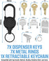 KeySet 8 1100, 2055, 74, 770301, E114 Universal Paper Towel Dispenser + Retractable Key Chain - Pcs Compatible