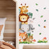 Yovkky Jungle Animals Wall Decals Stickers, Safari Giraffe Lion Elephant Fox Bunny Squirrel Bird Toddler Baby Nursery