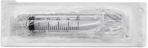 5ml Syringe Sterile with Luer Slip Tip, BH SUPPLIES - (No Needle) Individually Sealed, 100 Syringes