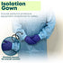 Reusable Isolation Gowns - Fluid Resistant Polyester, 10-Pack, Protective Washable PPE for Medical Facilities, Green