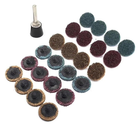 Zorlun 1/2/3 Inch Abrasive Disc Sanding Roll Lock Surface Conditioning Discs R-Type Quick