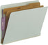Smead 100% Recycled End Tab Pressboard Classification File Folder, 2 Dividers, Letter Size, 10 per Box