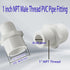 10Pcs PVC Male Adapter Pipe Fitting, 1 inch NPT Male Thread Connector for Plumbing Water Line