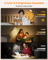 72 3 5 30/60-Min Glocusent Clip on Light, LEDs Clip on Lamp with Amber Night Light, Colors & Brightness Bed Lamp, Auto