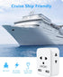 LENCENT EU to US Plug Adapter, European to USA Outlet Adaptor with 2 USB, Europe to American Outlet, 3-Sided Outlet