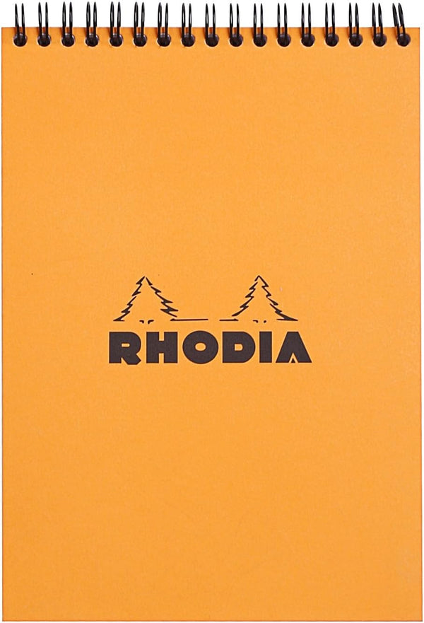 Rhodia A5 Wirebound Notepad, Lined - Orange