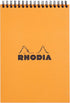 Rhodia A5 Wirebound Notepad, Lined - Orange