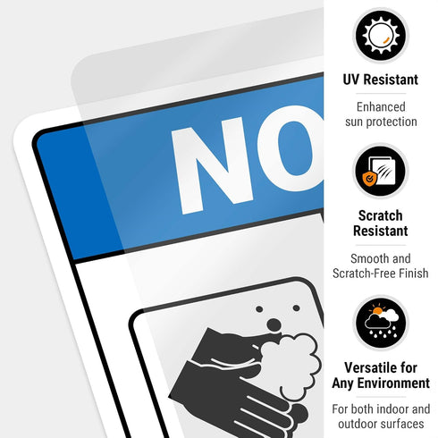10x7 Inches, 4 Notice Use Hand Sanitizer Sign, Mil Vinyl Decal Stickers Weather Resistant, Made in USA
