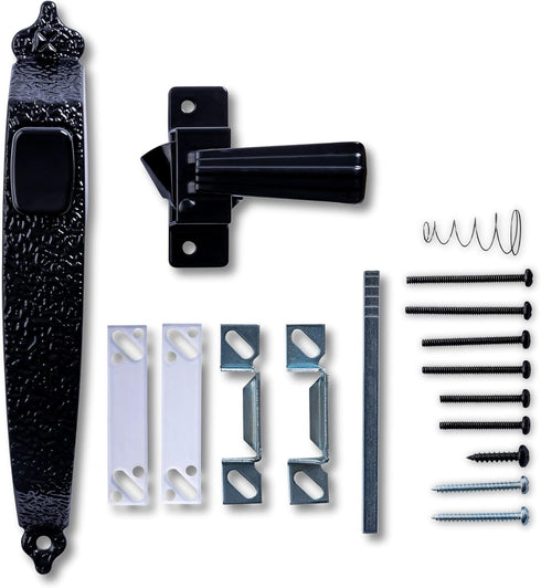 Wright Products Colonial Tie Down Push Button Door Latch, Black, for Screen and Storm Doors