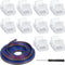 10 Pack 4 Pin LED Strip Light Connectors, 10 mm Solderless LED Strip Connector for Waterproof RGB Lights