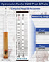 Hydrometer Alcohol Meter Kit, 0-200 Proof & Tralle with Test Jar for Liquor/Moonshine/Spirits
