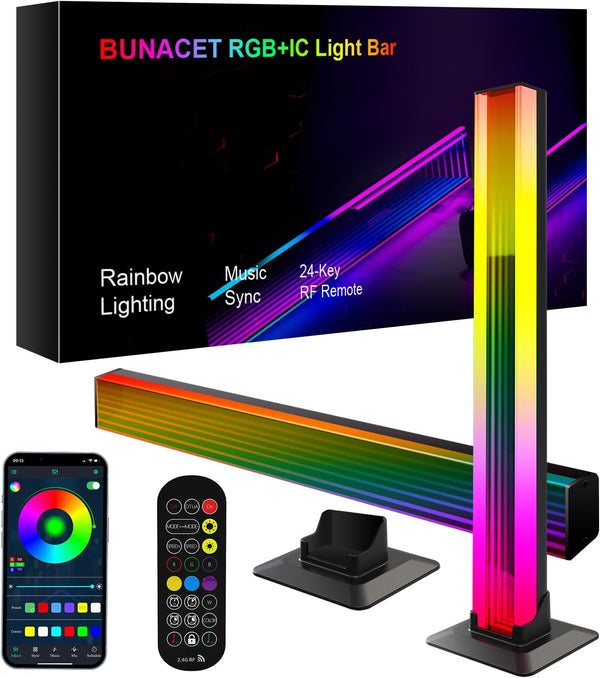 RGBW LED Light Strip, Music Sync RGB IC LED Lights Bars, USB