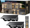 2PACK Solar Sconce Lights Outdoor,Warm White/Cool White/Natural Light 3 Modes Up and
