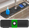 Sink Splash Guard, 5 Slope Silicone Draining Mat for Kitchen Sink - 24 inch Sink Faucet Mat Splash Guard Accessories
