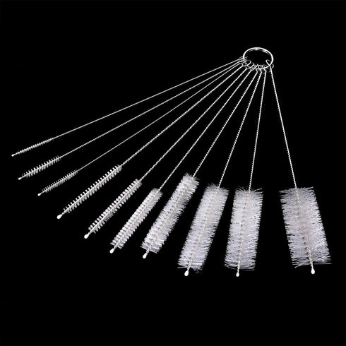 Stainless Steel Test Tube Brushes Set, Clean Brushes for Pipes, Teapot, Tumbler, Reusable Long Straw Cleaners