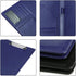 WAVEYU Padfolio Clipboard Folder, Faux Leather Storage Clipboard for Letter Size A4 Notepad, Blue