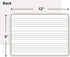 Scribbledo 10 Pack Dry Erase Music Staff Lap White Boards, 9"X12", Double Sided, Includes 10 Erasers