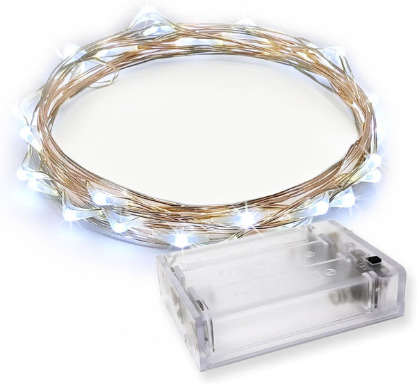 30 LED Wire Twinkle Fairy Lights, Battery Powered, Waterproof Christmas, Holidays, Halloween,