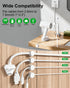 OneLeaf 12 Pack Spring Cable Clips for Phone Charger, One-Hand Cord Holder for Nightstand & Desk, Rotatable Desk Cable