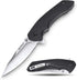 DURATECH Folding Pocket Knife, 3-1/4" Satin 8CR13MOV Blade, Black G10 Handle for EDC