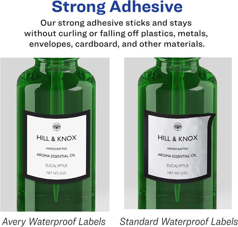 Avery 150 Durable Waterproof Square Labels, 3" x 3", Oil and Tear-Resistant for Laser/Pigment-Based Inkjet Printing