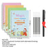 Magic Practice Copybook for Kids, Reusable Calligraphy Handwriting Workbooks, 4 Book + Pen Set for Preschoolers