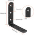 16 4" 4" 3MM PCS Black L Brackets for Wood, x Corner Bracket Heavy Duty L Corner Brace Metal Right Angle Brackets