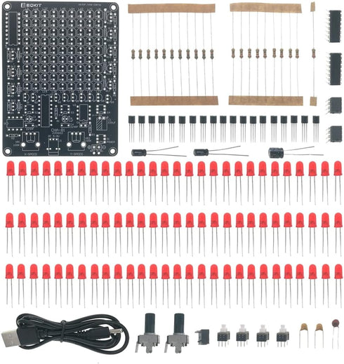 Gikfun LED Chaser Kit Soldering Practice Kit PCB Board for School Learning Project EK1974 by Gikfun