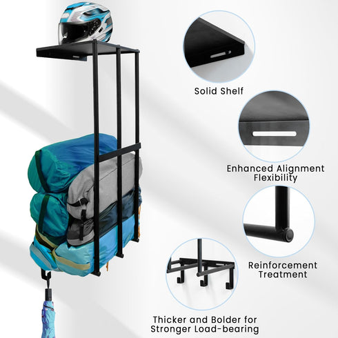gamtrik 3 Camping Chairs Storage for Garage - Metal Camping Chair Wall Holder for Garage Organization, Camping Chair