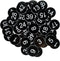 StayMax Engraved Plastic Number Tags Without Hole (1-50, Black)