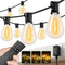 Sikitul 100FT LED Outdoor String Lights with Remote, One Continuous Strand Patio Lights