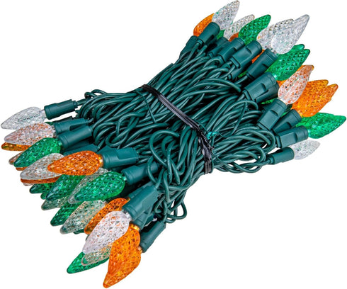 24FT 70 C6 Commercial Novelty Lights LED LED St. Patrick's Day String Lights, Outdoor Christmas Tree Grade LED String