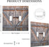 Wood Door 2 Gang Double Toggle Light Switch Cover, Decorative Electrical Faceplate for Home Living Room