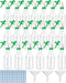 Eccliy 20 Pack 16 Oz Empty Spray Bottles with Measurements, Adjustable Nozzle, Leak Proof for Cleaning Solutions (Green)