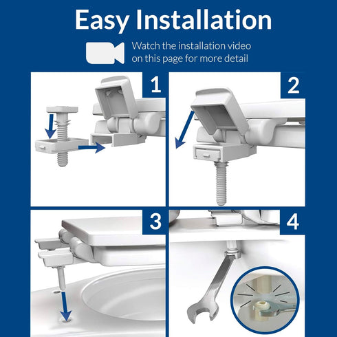 Mayfair Aurora Slow Close Toilet Seat, Easy Clean Hinges and Adjustable Perfect Fit Plastic Seat, Made in USA