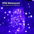 4 Pack 6.56ft 20LED Battery Operated LED UV Black Lights, UV Lamp Bead Flexible Blacklight Fixtures Purple Fairy String