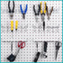 6 Pcs Pegboard Screwdriver Holders, Stainless Steel Tool Utility Hooks for Shop Store Display - Silver