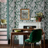 8267 Floral Peel and Stick Wallpaper 17.7in x 9.8ft, Green Eucalyptus Leaf Removable Self Adhesive Contact Paper